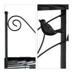 Raft metalic pentru flori, 5 trepte, interior/exterior, pliabil, negru, 160 x 36 x 36 cm - imagine 4