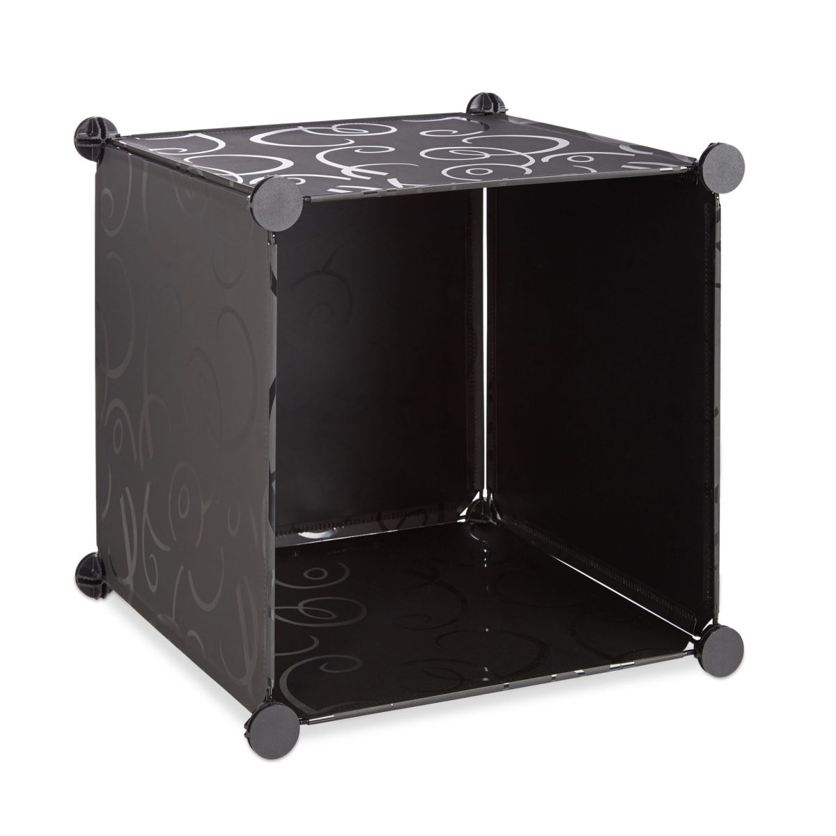 Raft pentru depozitare tip cub cu 6 compartimente, RelaxDays, plastic, negru, 65 x 96 x 32 cm - imagine 9