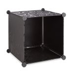 Raft pentru depozitare tip cub cu 6 compartimente, RelaxDays, plastic, negru, 65 x 96 x 32 cm - imagine 9