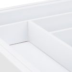 Suport pentru tacamuri, RelaxDays, din bambus, extensibil, alb, 5 x 29-48 x 33.5 cm - imagine 7