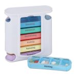Cutie pilule/organizator medicamente 7zile x 4 compartimente, 13,5 x 11,5 x 4,5 cm