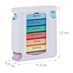 Cutie pilule/organizator medicamente 7zile x 4 compartimente, 13,5 x 11,5 x 4,5 cm - imagine 2