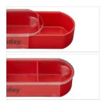 Cutie pastile, organizator medicamente saptamanal Relaxdays, recipiente detasabile cu 4 compartimente, alb/rosu 13 x 11.5 x 4.5 cm - imagine 5