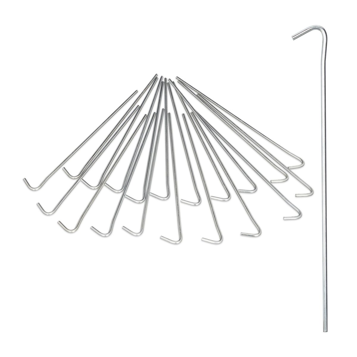 Set 20 cuie ancorare cort/pavilion, otel, 22 x 2,5 x 0,3 cm - imagine 6