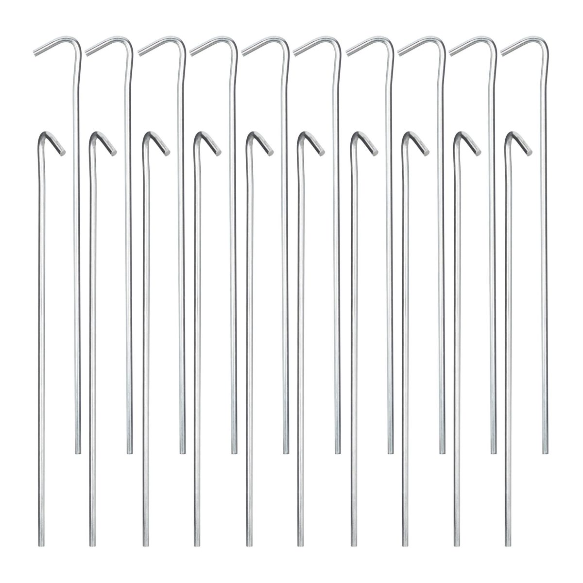 Set 20 cuie ancorare cort/pavilion, otel, 22 x 2,5 x 0,3 cm - imagine 2