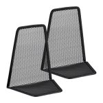 Set 2 suporturi pentru carti Relaxdays, negru, 14.5 x 12.5 x 9 cm