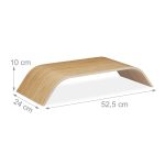 Suport monitor curbat, din bambus, 10 x 52,5 x 24 cm - imagine 4