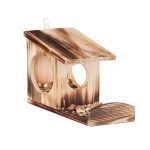 Hranitor pentru veverite din lemn, 17,5 x 14 x 25 cm
