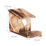 Hranitor pentru veverite din lemn, 17,5 x 14 x 25 cm - imagine 4