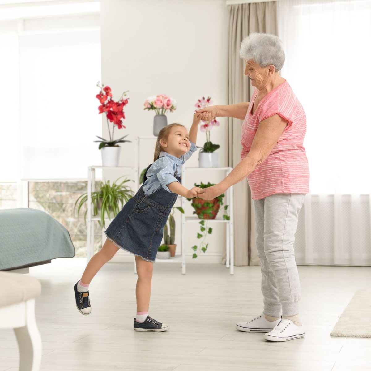 Stand de flori din lemn cu 6 etajere, alb, 86,5 x 95 x 29,5 cm - imagine 5