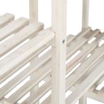Stand de flori din lemn cu 6 etajere, alb, 86,5 x 95 x 29,5 cm - imagine 6