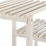 Stand de flori din lemn cu 6 etajere, alb, 86,5 x 95 x 29,5 cm - imagine 7