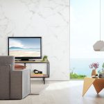 Comoda TV Relaxdays, tip industrial, cadru metalic negru, blat MDF, natur, 50.5 x 110.5 x 45.5 cm - imagine 5