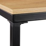 Comoda TV Relaxdays, tip industrial, cadru metalic negru, blat MDF, natur, 50.5 x 110.5 x 45.5 cm - imagine 6