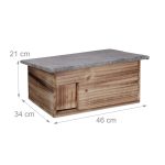 Casuta pentru arici - Cu usa, podea, intrare labirint si acoperis impermeabil, 21 x 46 x 34 cm - imagine 4