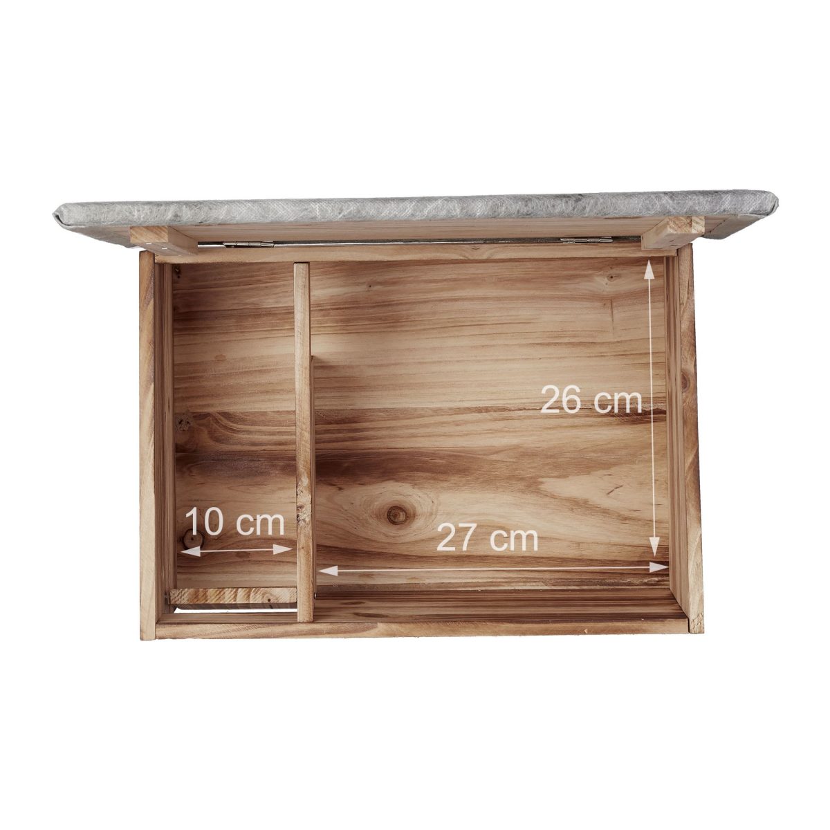 Casuta pentru arici - Cu usa, podea, intrare labirint si acoperis impermeabil, 21 x 46 x 34 cm - imagine 5