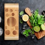 Set cocktail profesional Relaxdays, din inox, suport din bambus, 11 piese - imagine 3