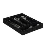 Suport tacamuri Relaxdays, negru, 4.5 x 26 x 36 cm