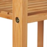 Raft organizare si cos rufe 50 l, Relaxdays, 5 compartimente, bambus, natur, 80.5 x 80 x 33.5 cm - imagine 3