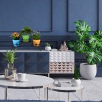 Suport flori, design antic, pentru 3 ghivece, negru, 21 x 55 x 19 cm - imagine 2