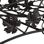 Suport flori, design antic, pentru 3 ghivece, negru, 21 x 55 x 19 cm - imagine 6