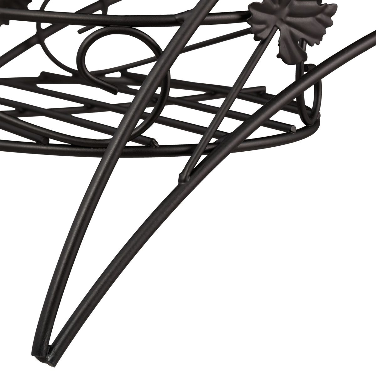 Suport flori, design antic, pentru 3 ghivece, negru, 21 x 55 x 19 cm - imagine 7