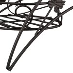 Suport flori, design antic, pentru 3 ghivece, negru, 21 x 55 x 19 cm - imagine 7