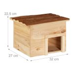 Casuta din lemn pentru arici, 2 camere, 22,5 x 32 x 27 cm - imagine 4