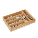 Suport tacamuri din bambus, Relaxdays, natur, 5 x 25.5 x 35.5 cm