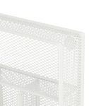 Suport tacamuri Relaxdays, din metal, 5 compartimente, alb, 5.5 x 23.5 x 32 cm - imagine 7