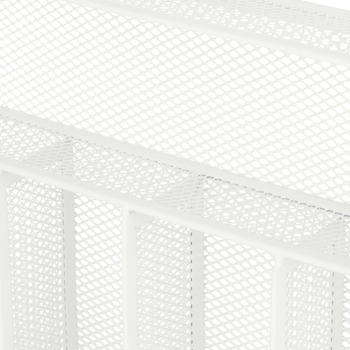 Suport tacamuri Relaxdays, din metal, 5 compartimente, alb, 5.5 x 23.5 x 32 cm - imagine 8