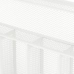 Suport tacamuri Relaxdays, din metal, 5 compartimente, alb, 5.5 x 23.5 x 32 cm - imagine 8