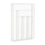 Suport tacamuri Relaxdays, din metal, 6 compartimente, alb, 5.5 x 29 x 41 cm - imagine 9