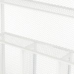 Suport tacamuri Relaxdays, din metal, 6 compartimente, alb, 5.5 x 29 x 41 cm - imagine 8