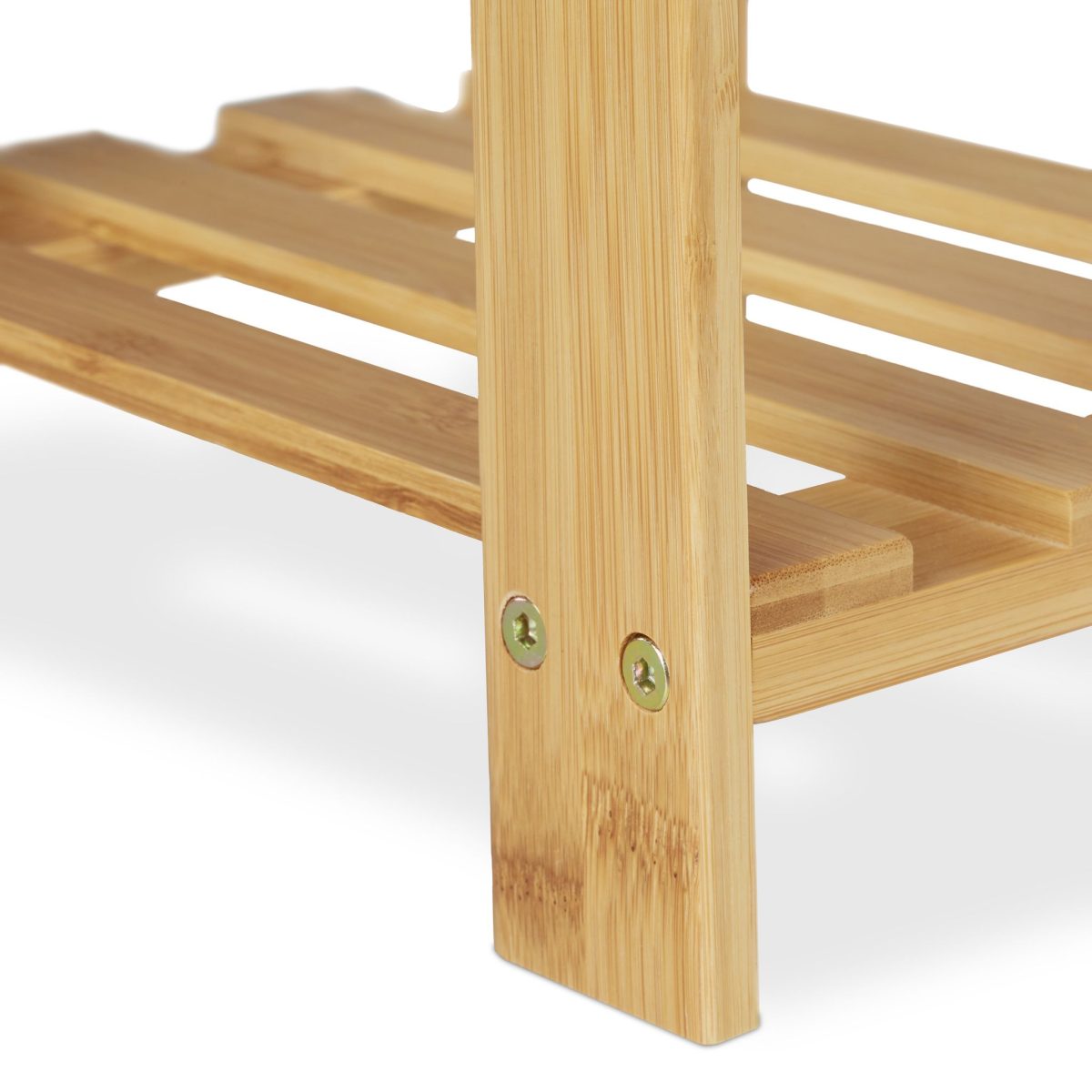 Scaun din bambus, 24,5x25x27 cm, sarcina maxima 100 kg, Relaxdays - imagine 5
