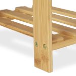 Scaun din bambus, 24,5x25x27 cm, sarcina maxima 100 kg, Relaxdays - imagine 5
