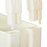 Etajera cu 3 rafturi Relaxdays, pentru bucatarie sau baie, crem, din plastic, 76 x 55 x 12,5 cm - imagine 6