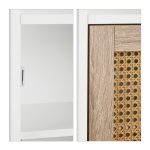 Dulap baie, 3 rafturi de depozitare, din MDF, 96,5 x 30 x 30 cm, maro/alb - imagine 7
