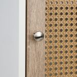 Dulap baie, 3 rafturi de depozitare, din MDF, 96,5 x 30 x 30 cm, maro/alb - imagine 8
