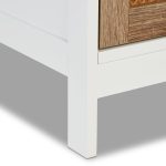 Dulap baie, 3 rafturi de depozitare, din MDF, 96,5 x 30 x 30 cm, maro/alb - imagine 9