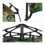 Cort portabil pentru dus sau toaleta XXL, poliester, 240 x 160 x 154 cm, camuflaj, pentru camping, drumetii si excursii - imagine 6