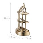 Set 2 suporturi de carte in forma de colivie, din aluminiu, 20 x 7 x 11,5 cm, gold - imagine 4
