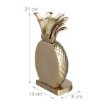 Set 2 suporturi de carte in forma de ananas, aluminiu, gold, 21 x 8 x 13 cm - imagine 4