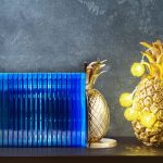 Set 2 suporturi de carte in forma de ananas, aluminiu, gold, 21 x 8 x 13 cm - imagine 5