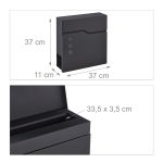 Cutie postala, spatiu ziare, buzunar pentru materiale publicitare, 2 chei, fereastra vizualizare, 37 x 37 x 11 cm - imagine 4