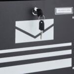 Cutie postala, design modern, negru, 31 x 36 x 11 cm - imagine 8