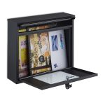 Cutie postala moderna, design soare, 2 chei, negru, 31 x 36 x 11 cm - imagine 7