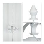 Ceas de perete, design vintage, 2 fete, 34 x 35 x 10 cm, alb - imagine 6