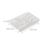 Set 2 organizatoare tacamuri, 5 compartimente, din plastic, design alb - imagine 4