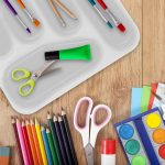Set 2 organizatoare tacamuri, 5 compartimente, din plastic, design alb - imagine 5